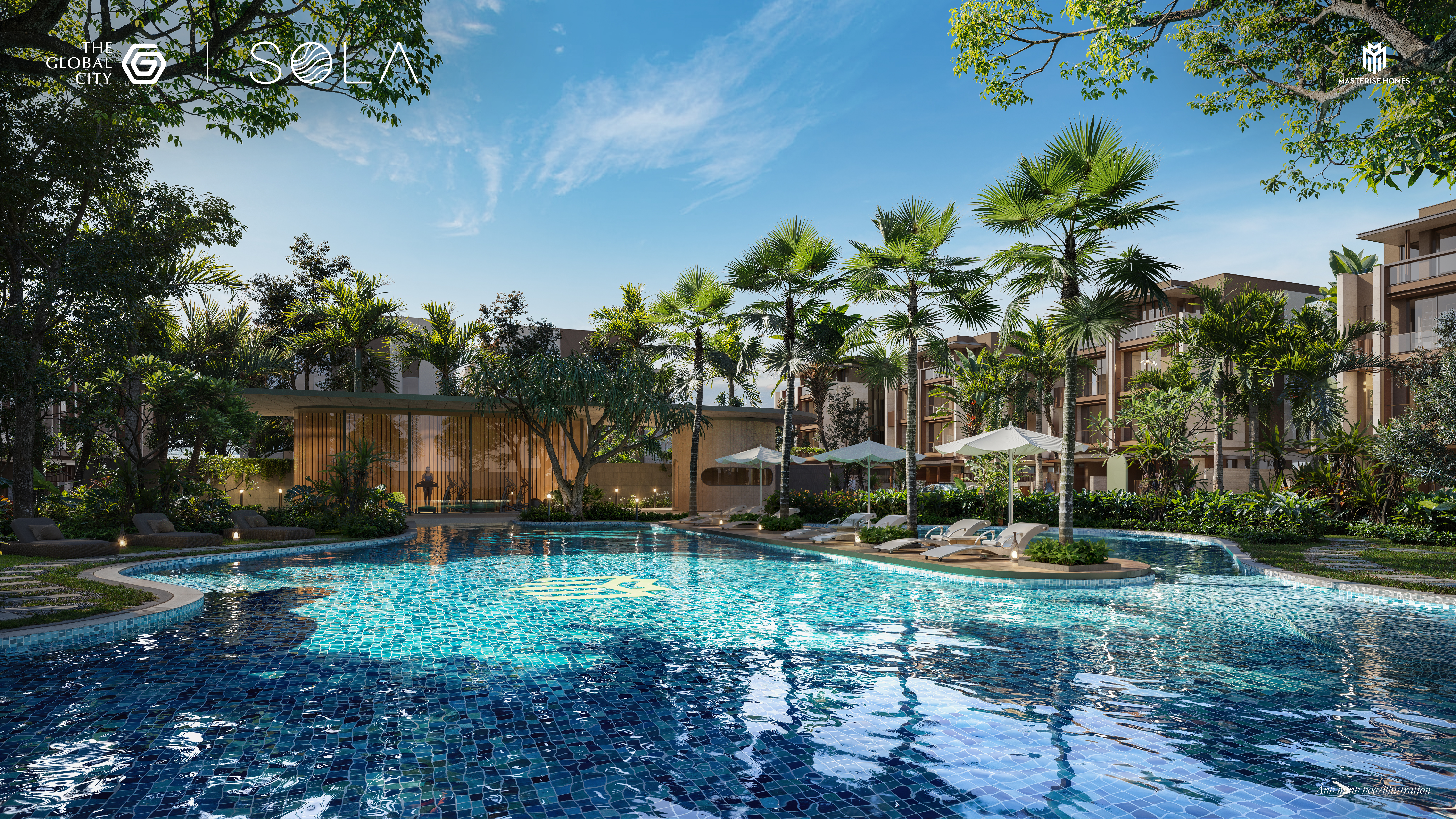 Sola-Đảo Ánh Dương Biệt Thự Compound 3 mặt Sông The Global City Quận 2