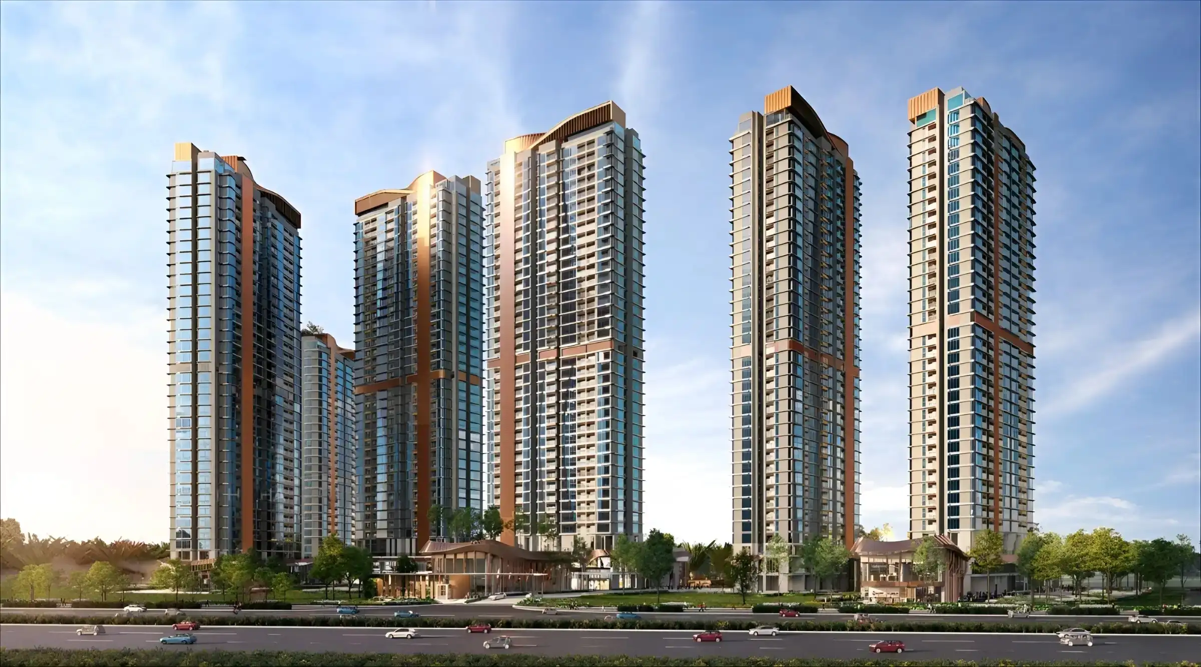 Hình ảnh Eaton Park trực diện đường Mai Chí Thọ