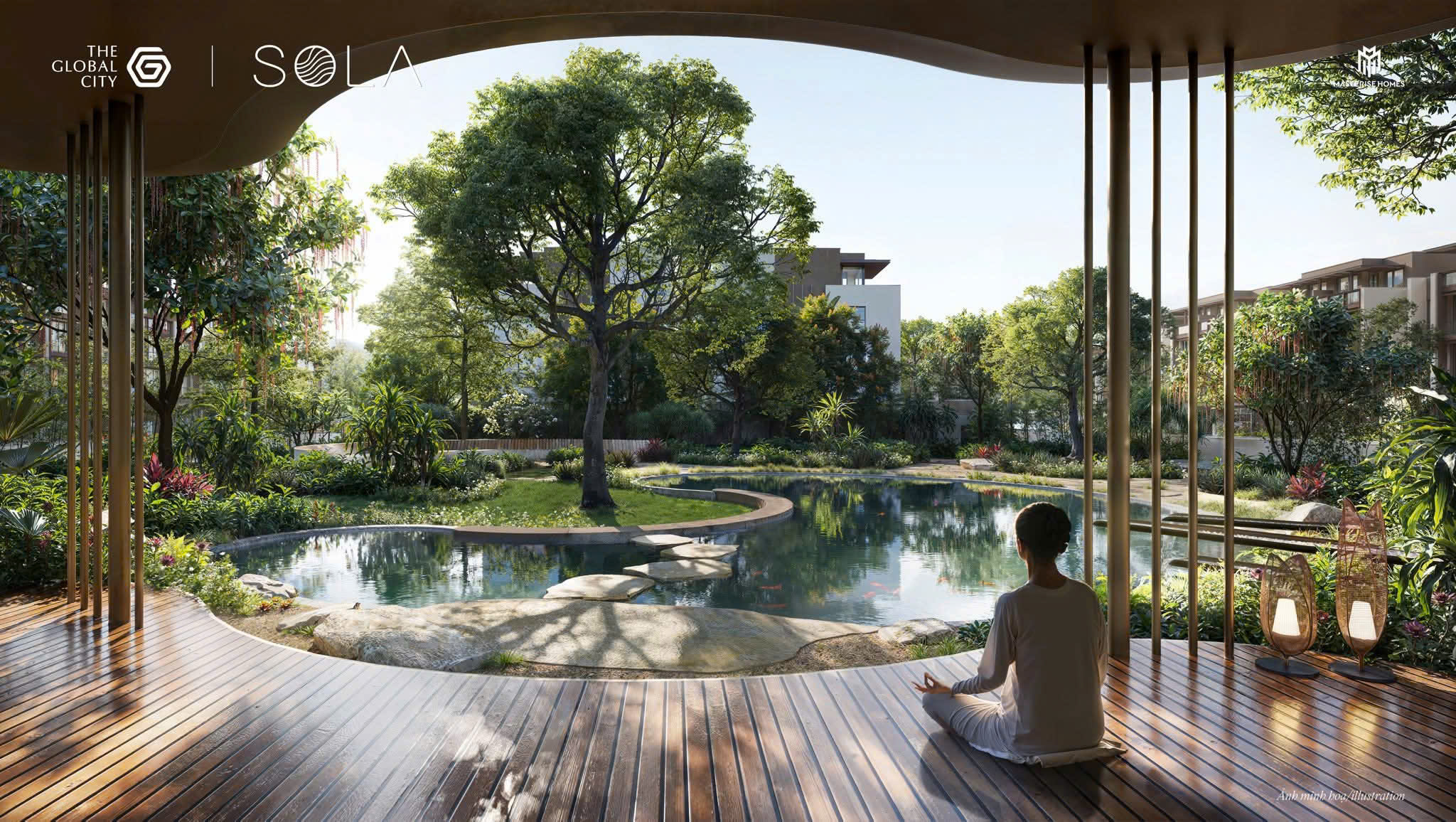 Sola-Đảo Ánh Dương Biệt Thự Compound 3 mặt Sông The Global City Quận 2