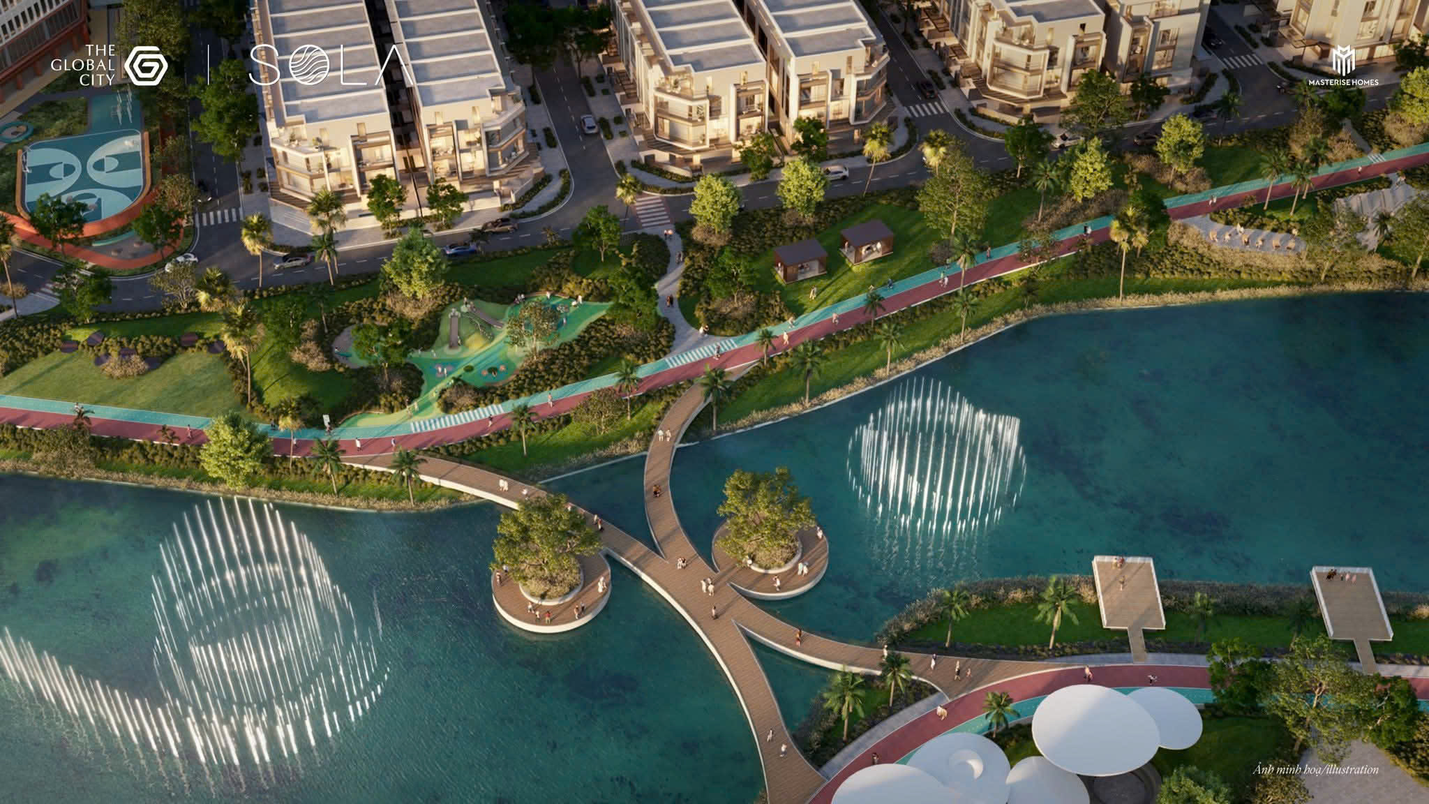 Sola-Đảo Ánh Dương Biệt Thự Compound 3 mặt Sông The Global City Quận 2